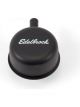 Edelbrock Valve Cover Breather Signature Series Push-In Round Black Logo