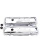 Edelbrock Valve Covers Signature Stock Chrome Logo No Baffles Pontiac V8