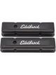 Edelbrock Valve Covers Signature Series Tall Steel Black Logo SB Pair