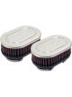 K&N Dual Flange Clamp-On Oval Air Filter
