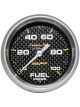 Auto Meter Gauge Carbon Fiber Fuel Pressure 0-100 PSI 2 5/8