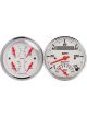 Auto Meter Gauge Kit Analog Arctic White Speedo Tacho Fuel Lvl Water Temp…