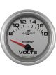 Auto Meter Gauge Ultra-Lite Ii Voltmeter 8-18 V 2 5/8