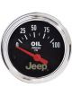 Auto Meter Gauge Jeep Logo Oil Pressure 0-100 PSI 2 1/16