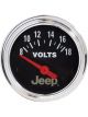 Auto Meter Gauge Jeep Logo Voltmeter 8-18 V 2 1/16