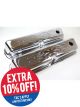 RPC Chrome Steel Flamed, Valve Covers, Suit Sb Ford 289-302-351, Windsor