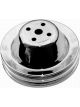 RPC Chrome Steel Water Pump, Upper Pulley, Double Groove, 6.40