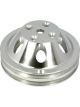 RPC Polished Alloy Water, Pump Upper Pulley, Double, Groove , 6.60