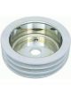 RPC Satin Alloy Crankshaft, Lower Pulley, Triple Groove, 6.60