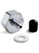 Nitrous Oxide Systems NOS Nitrous Bottle Nut, Steel, Nickel Plated,