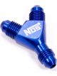 Nitrous Oxide Systems NOS Fitting, Y, -4 An Male All, Aluminum, Blue