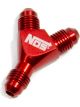 Nitrous Oxide Systems NOS Fitting, Y, -4 An Male All, Aluminum, Red