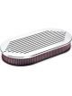 Billet Specialties Milled Air/Cleaner Dual Carb Polished & K&N15Lx8-1/2