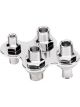 Billet Specialties Billet Bulkheads Heater 4 Port Push-On Hoses/Ac Scre