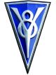 Bob Drake 1934 Grille Emblem V8 Chrome Suit 34Pass Ea