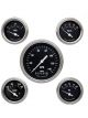 Classic Instruments Blk Hotrod 5 Gauge Set 3-3/8 Km/H Speedo Curved G