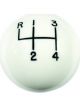 Hurst Shifter Knob Classic 3/8-16 in Thread Composite White 4 Speed U