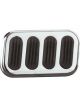 Lokar Chrome Steel Brake Pad With Rubber Insert