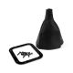 Lokar Black Floor Mount Shifter Boot With Black Stainless Ring