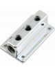 Mr Gasket Triple Outlet Fuel Block 1X 3/8Npt In, 3X1/4Npt, Chrome