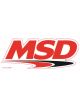 MSD Decal Vinyl Red/White/Black Msd Ignition Logo 3.5