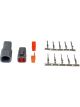 AEM Dtm-Style 4-Way Connector Kit Incl Plug Wedge Lock 5 Pins
