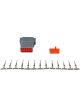 AEM Dtm-Style 12-Way Plug Connector Kit Incl Plug Wedge Lock & 13 Pins