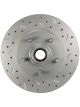 Leed Disc Brake Rotor Cross Drilled Front Rotor For Gm Single Piston