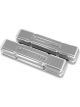 Holley Valve Covers Tall Cast Polished Finned Chevy Small Block Pair