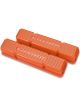 Holley Valve Covers Tall Cast Orange Finned Chevy Small Block Pair