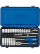 Draper Tools 1/4 Sq. Dr. Metric Socket Set In Metal Case 45 Piece