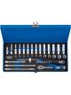 Draper Tools 1/4 Sq. Dr. Metric Socket Set In Metal Case 32 Piece
