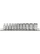 Draper Tools 1/4 Sq. Dr. Imperial Sockets On Metal Rail 11 Piece
