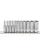 Draper Tools 1/4 Sq. Dr. Imperial Deep Sockets On Metal Rail 11 Piece