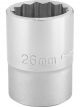 Draper Tools 3/4 Square Drive 12 Point Socket 26mm