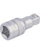 Draper Tools 3/8 Square Drive Satin Chrome Wobble Extension Bar 50mm