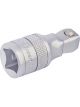 Draper Tools 1/2 Square Drive Satin Chrome Wobble Extension Bar 50mm