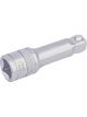 Draper Tools 1/2 Square Drive Satin Chrome Wobble Extension Bar 75mm