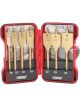 Draper Tools Titanium Nitride Coated Flat Wood Bit Set 7 Piece