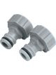 Draper Tools Twin Pack Of Outdoor Tap Connectors 3/4