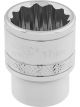 Draper Tools 3/8 Square Drive Hi-Torq 12 Point Socket 17mm