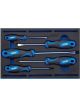 Draper Tools Soft Grip Screwdriver Set 1/4 Drawer Eva Insert Tray 5 Pcs
