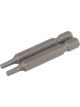 Draper Tools 5mm 1/4 Hex. Hexagonal Insert Bit 25mm Long X 2