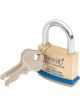 Draper Tools 40mm Solid Brass Padlock & 2 Keys W/ Mushroom Pin Tumbler