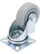 Draper Tools 50mm Dia. Swivel Plate Fixing Rubber Castor - S.W.L 50Kg