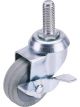 Draper Tools 100mm Dia Swivel Bolt Fixing Rubber Castor W/Brake SWL 80Kg