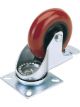 Draper Tools 75mm Dia. Swivel Plate Fixing Wheel W/ Brake - S.W.L. 70Kg