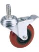 Draper Tools 100mm Dia. Swivel Bolt Fixing Wheel W/ Brake - S.W.L. 125Kg