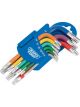 Draper Tools Metric Coloured Short Arm TX-Star Key Set 9 Piece