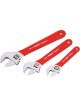 Draper Tools Soft Grip Adjustable Wrench Set 3 Piece